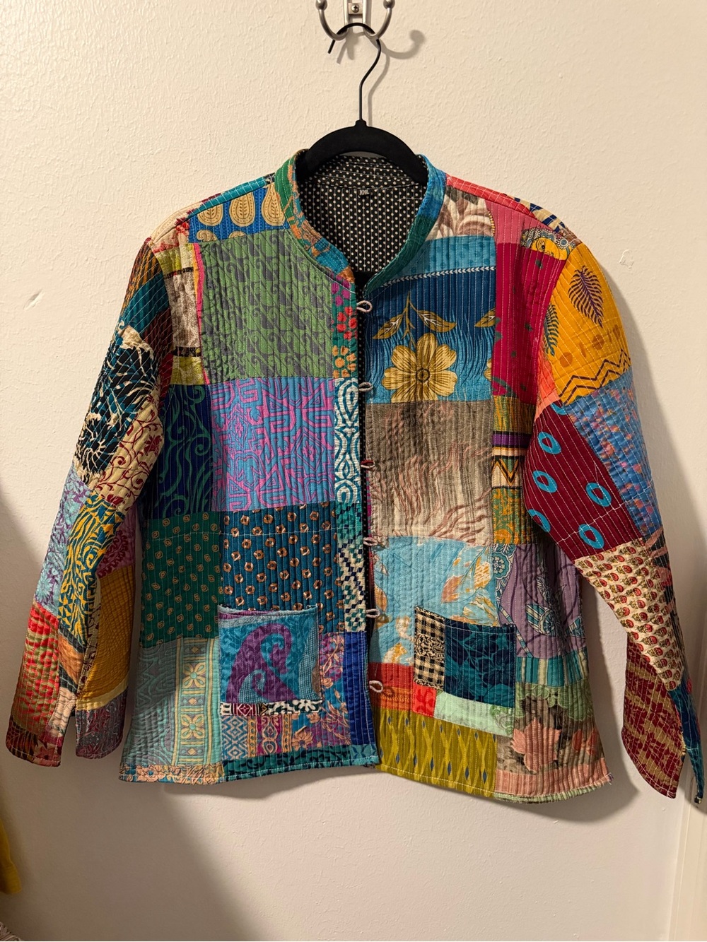 Handmade Reversible Patchwork Jacket – Cottagecore Quilted XXL Grandmacore